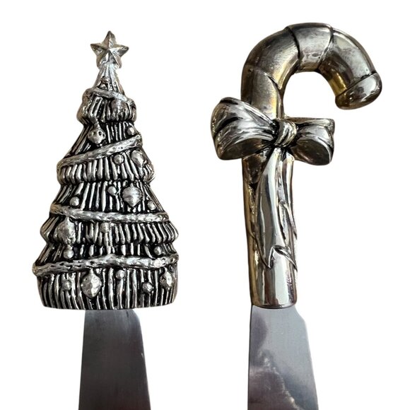 Wallace Christmas Spreader Set Of 4 Stainless Steel &‎ Zinc Handles - Picture 4 of 8